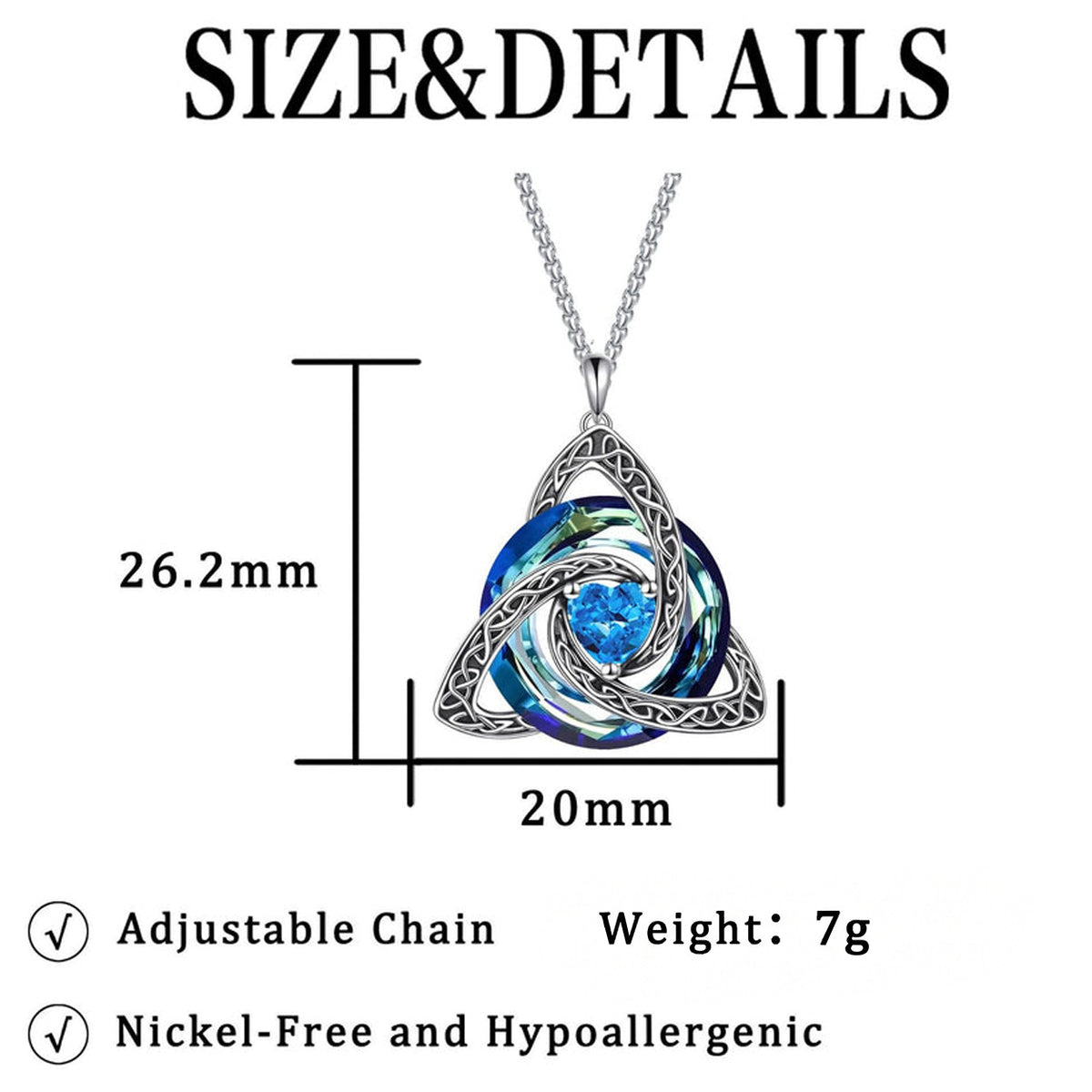 ✨ Celtic Knot Birthstone Necklace
