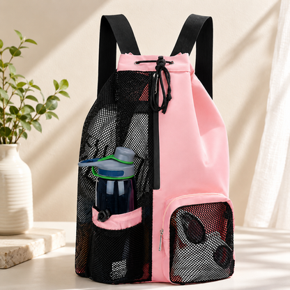 Drawstring Mesh Sports Backpack