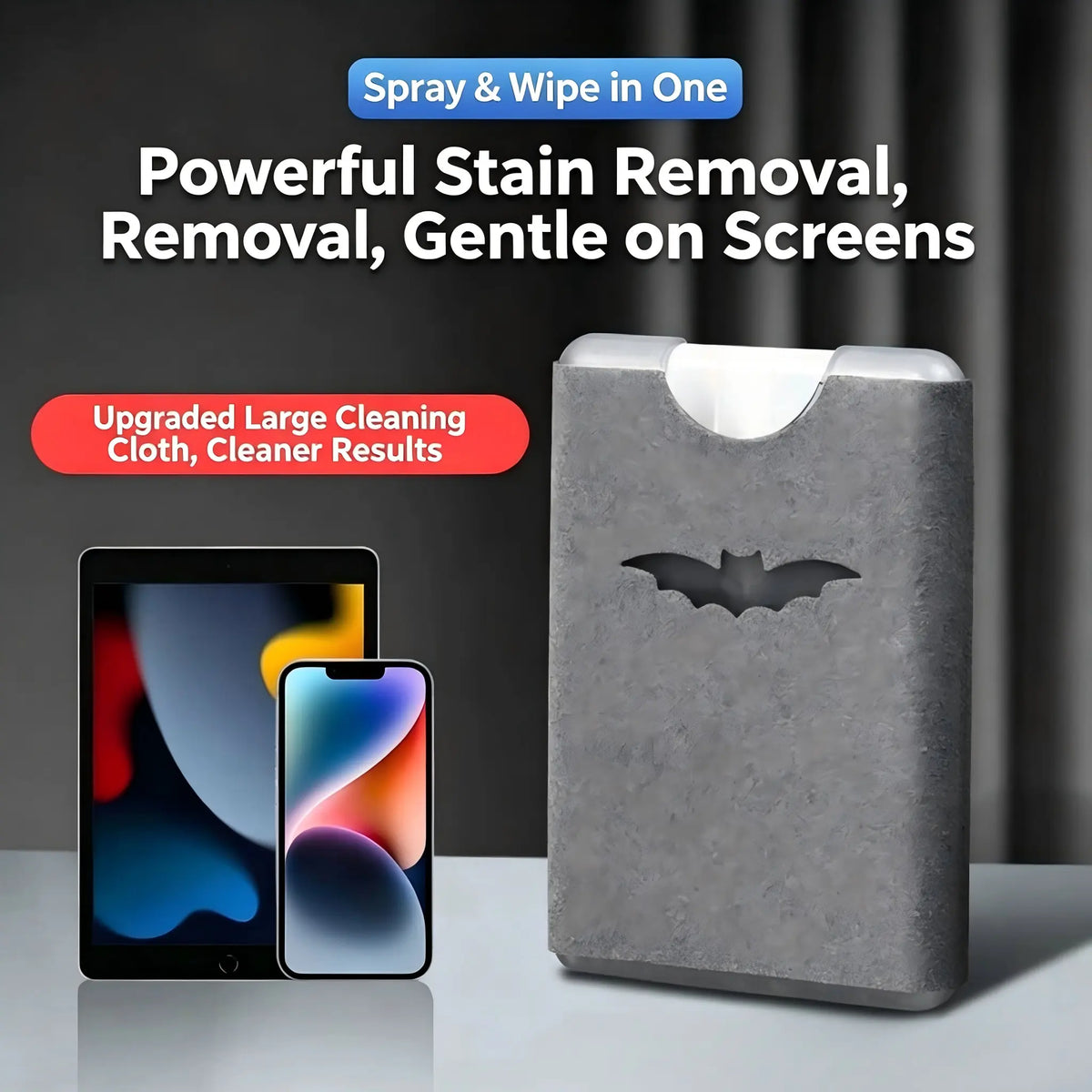 🧼Portable Screen Cleaner Spray with Microfiber Cloth, Nano Streak-Free Cleaning(📦Buy 2 Sets, Get FREE Shipping)