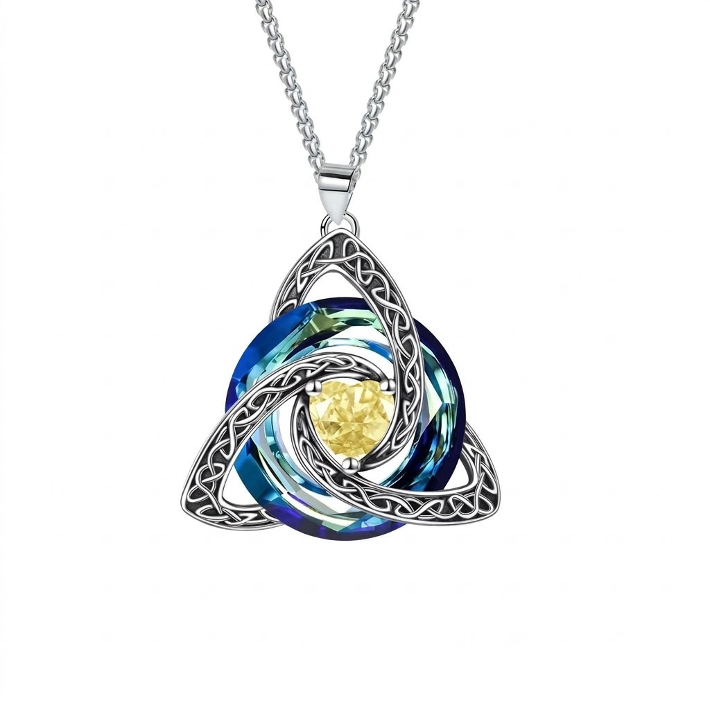 ✨ Celtic Knot Birthstone Necklace