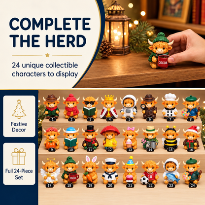 🐮🏰24 Days of Highland Cow Magic Advent Calendar(📦Buy 2 Sets, Get FREE Shipping)