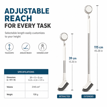 Multifunctional Extendable Long Handle Floor Scrub Brush