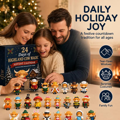 🐮🏰24 Days of Highland Cow Magic Advent Calendar(📦Buy 2 Sets, Get FREE Shipping)