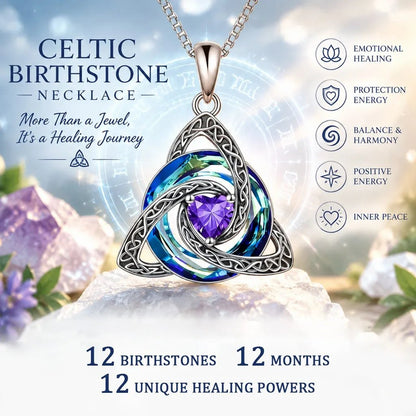 ✨ Celtic Knot Birthstone Necklace