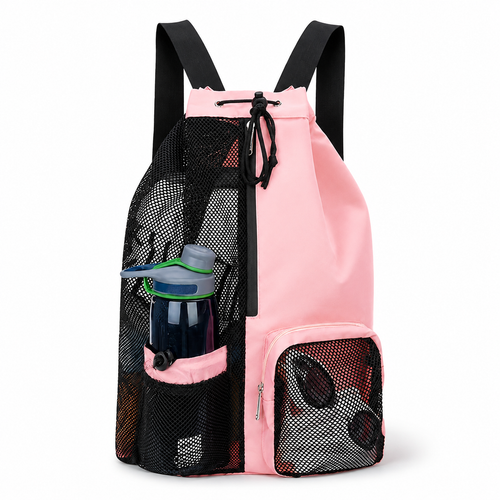 Drawstring Mesh Sports Backpack