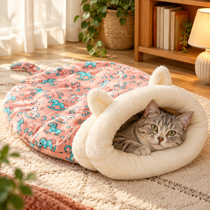 🐾 50% OFF! 🛏️ Cozy Semi-Enclosed Pet Sleeping Bag – Warm Fleece Bed for Cats & Small Dogs(📦Buy 2 Sets, Get FREE Shipping)