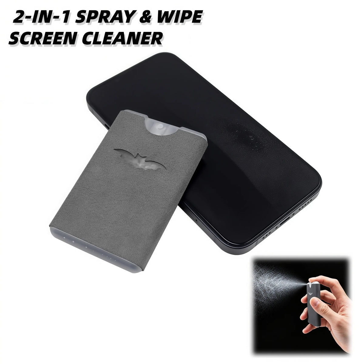 🧼Portable Screen Cleaner Spray with Microfiber Cloth, Nano Streak-Free Cleaning(📦Buy 2 Sets, Get FREE Shipping)