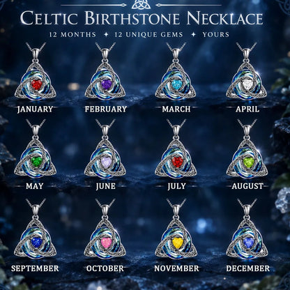 ✨ Celtic Knot Birthstone Necklace
