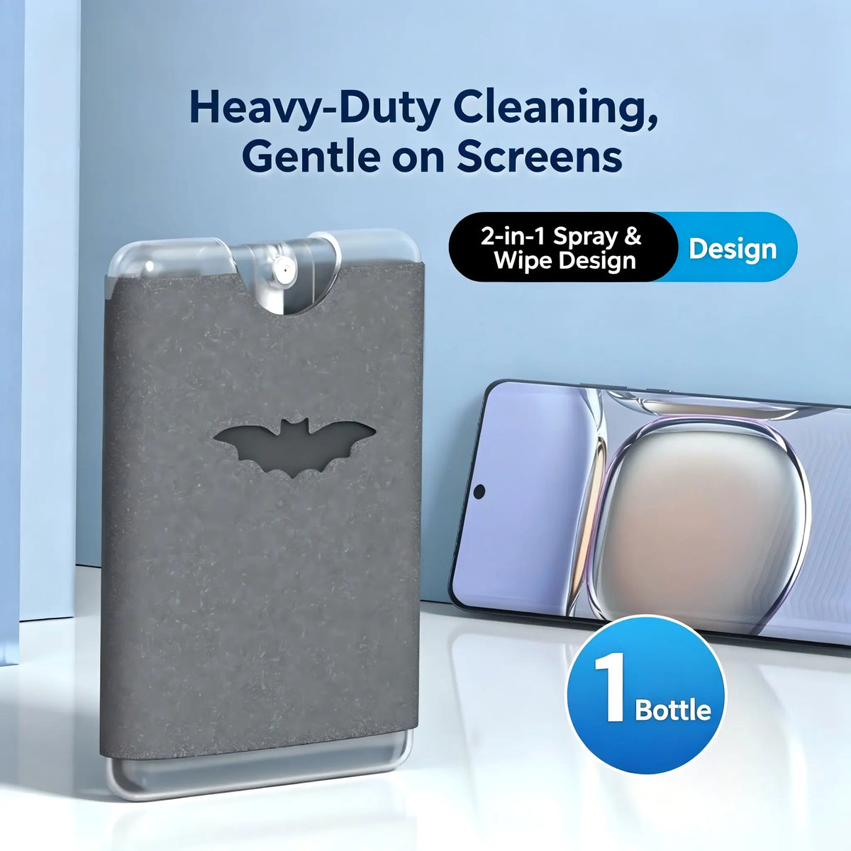 🧼Portable Screen Cleaner Spray with Microfiber Cloth, Nano Streak-Free Cleaning(📦Buy 2 Sets, Get FREE Shipping)