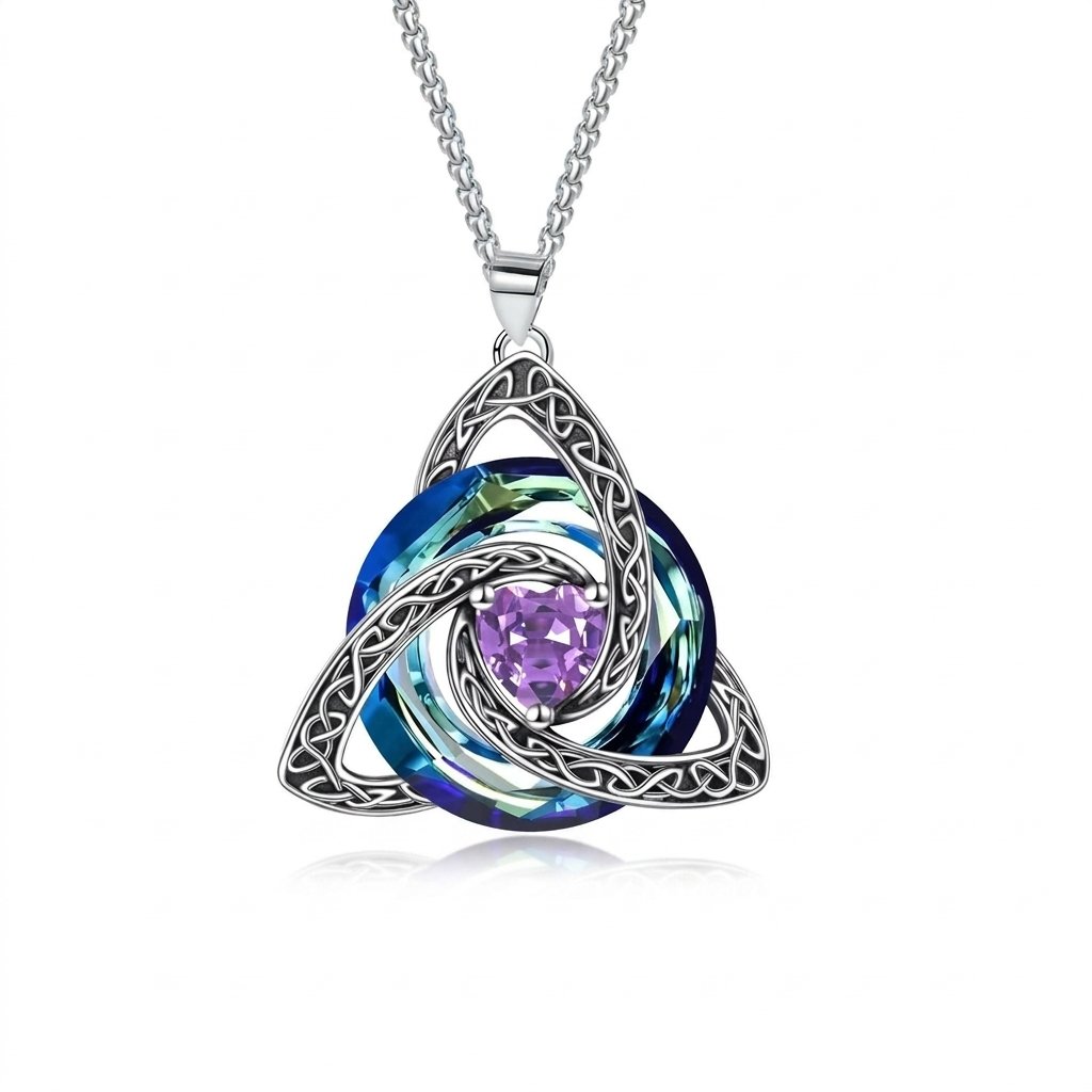 ✨ Celtic Knot Birthstone Necklace