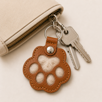 Fillable Pet Fur Memory Keychain